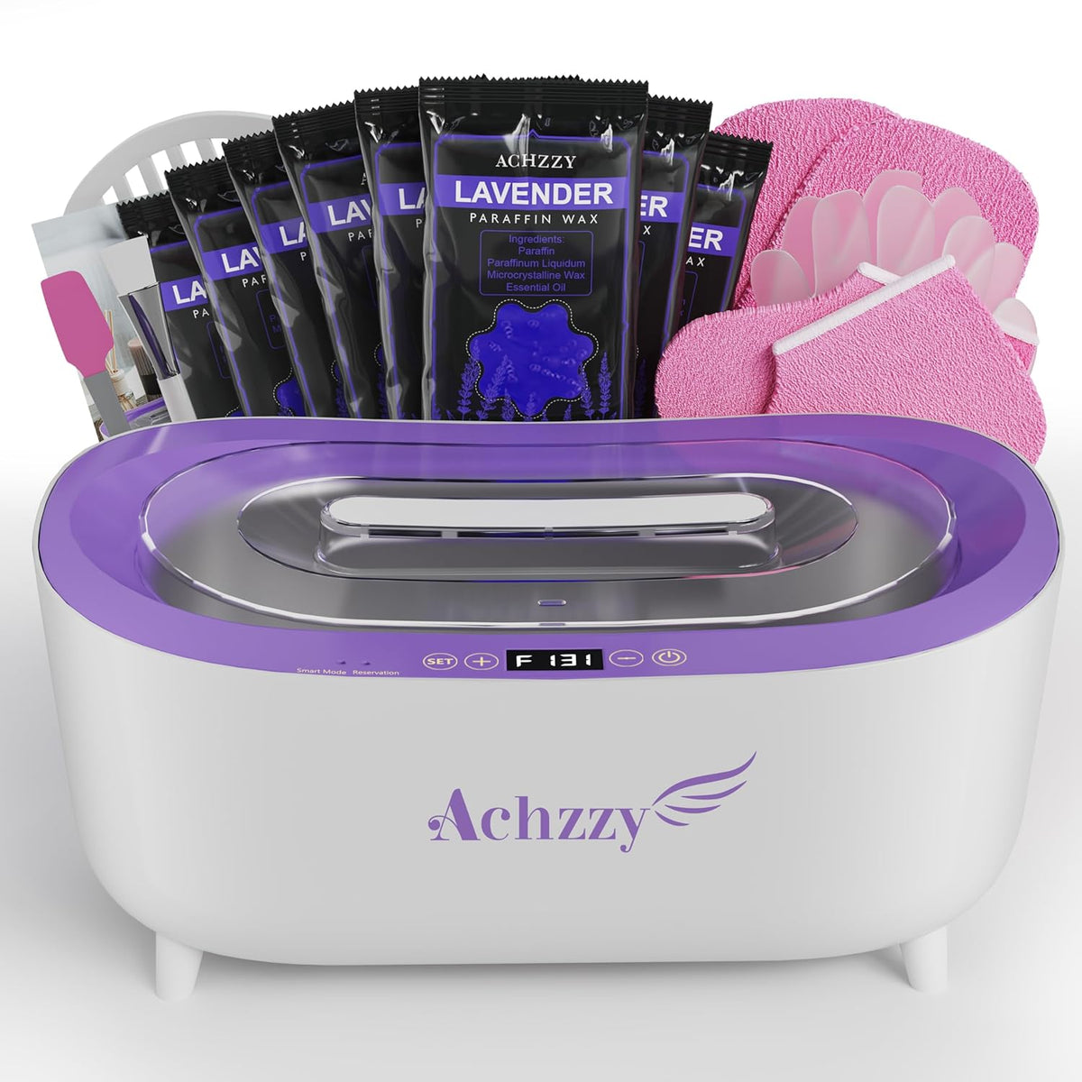 Paraffin Wax Machine for Hands and Feet, 5000ml Professional Wax Warmer with Temperature Control, Smart Heating, Stainless Steel Inner Pot, Moisturizing Hot Wax Bath with Refills for Skincare