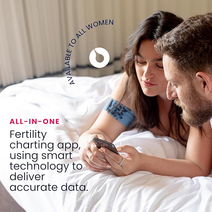 Tempdrop Fertility and Ovulation Digital Thermometer Tracker – Wearable Basal Body Temperature (BBT) Monitoring Sensor and Fertility Charting App Includes Comfortable Armband (S/M – 8.5-15.5 inch)