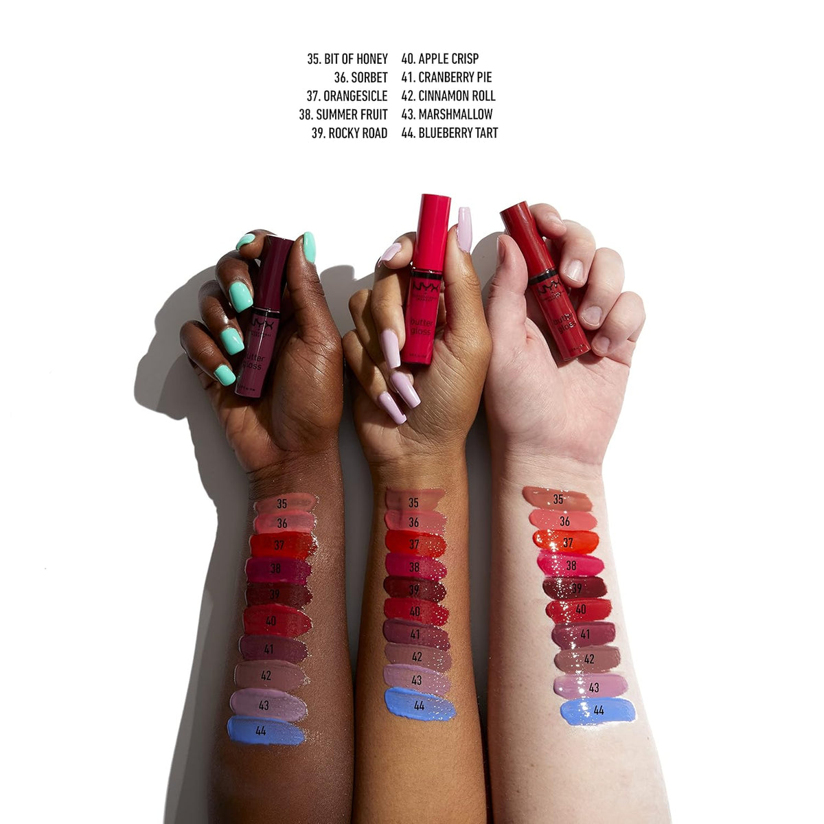 NYX PROFESSIONAL MAKEUP Butter Gloss, Non-Sticky Lip Gloss - Cinnamon Roll (Dusty Nude Mauve)
