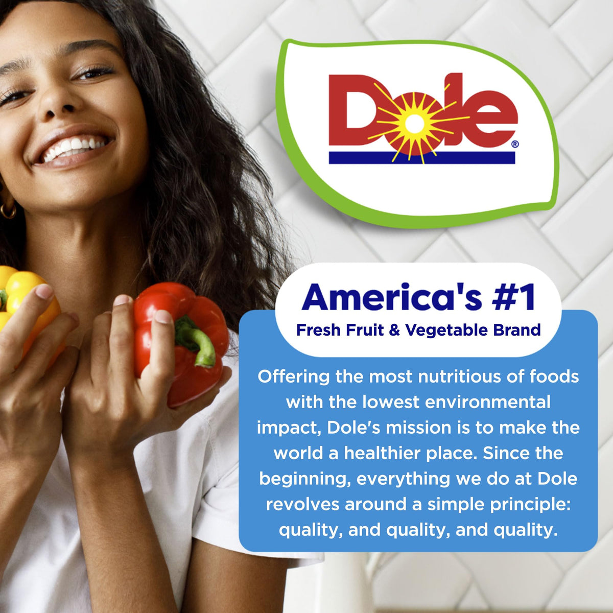 Dole Daily Fruits and Veggies Supplement - Whole Food Plant-Based Nutrition with 25 Fruits + 25 Vegetables, 12 Essential Vitamins & Minerals, Antioxidant Superfoods, 180 Capsules (2 Pack)