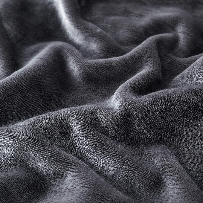 IR Imperial Rooms Grey Sherpa Fleece Throw Blanket Twin Size for Bed - Wholesale Bulk Pack of 12 Sherpa Blankets - Soft Fluffy Throw Blankets for Hotels, Guest Bedroom, 60x80 Inches