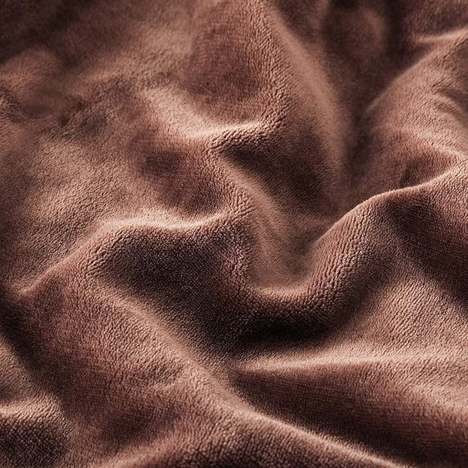 IR Imperial Rooms Coffee Sherpa Fleece Throw Blanket Twin Size for Bed - Wholesale Bulk Pack of 12 Sherpa Blankets - Soft Fluffy Throw Blankets for Hotels, Guest Bedroom, 60x80 Inches