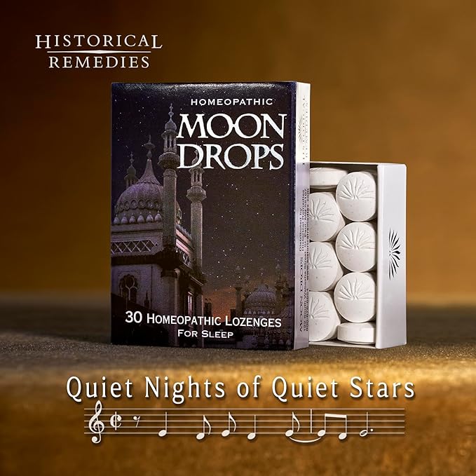 Moon Drops Sleep Aid Lozenges (1 Pack) | Homeopathic Vanilla Flavor Supplement, Non-Habit Forming Vegan Gluten-Free Sleep Support Including Coffea Cruda 12X