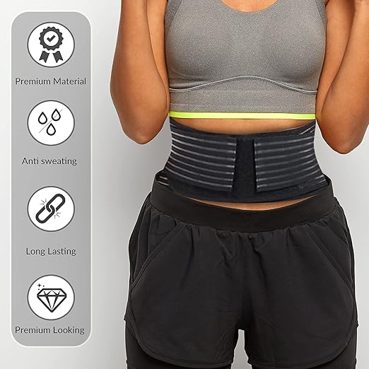 Back Support with Magnet, Tourmaline Magnetic Back Braces for Lower Back Pain Relief, Self Heating & Soothing Waist Band, Lumbar Support Belt for Herniated Disc/Sciatica (X-Large)