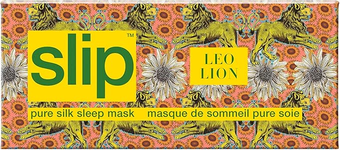 slip Pure Silk Sleep Mask - 100% Pure 22 Momme Mulberry Silk Eye Mask - Comfortable Sleeping Mask with Elastic Band + Pure Silk Filler and Internal Liner, Zodiac Collection: Leo