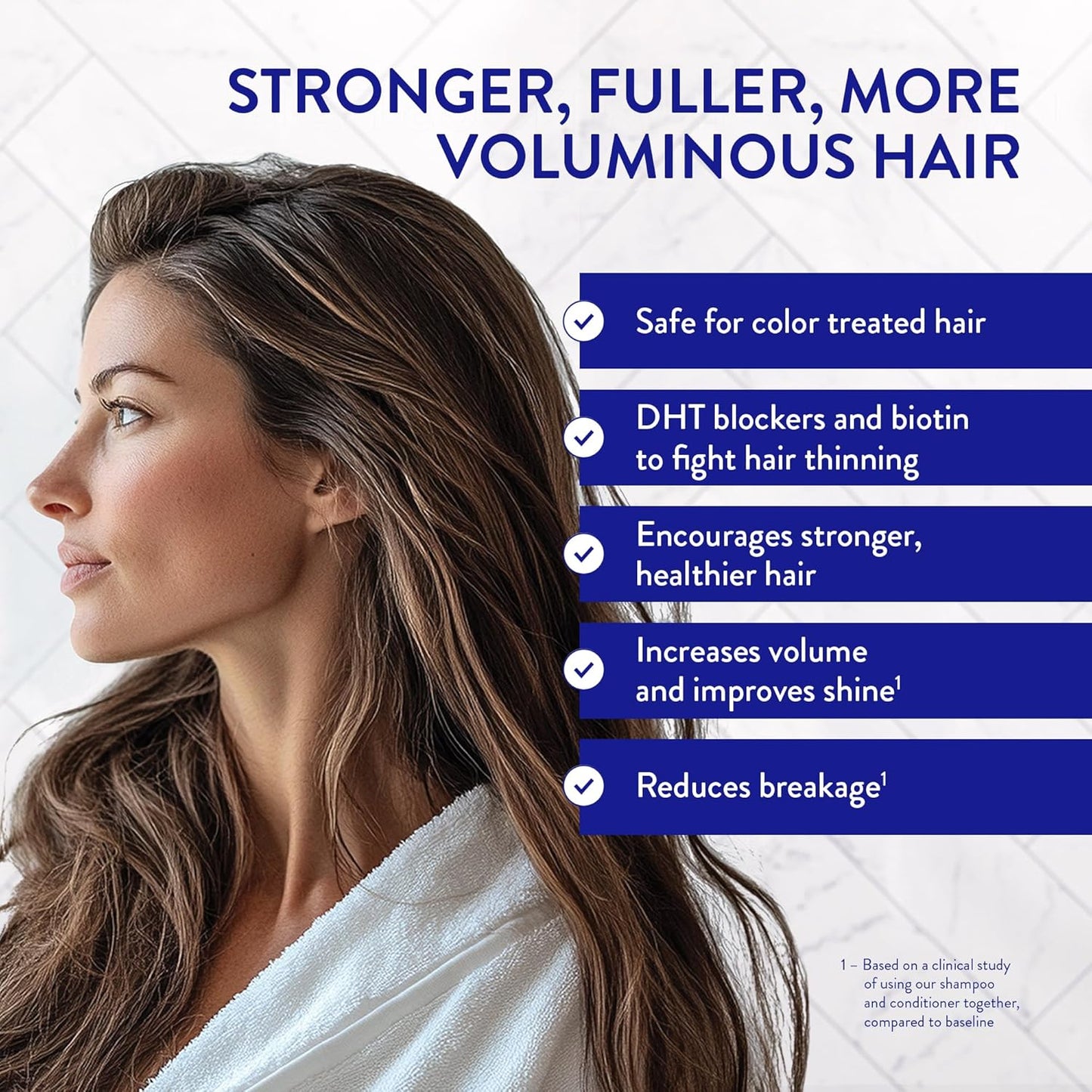 Routine Wellness Anti-Thinning Shampoo for Thinning Hair - Biotin DHT Blocker Women & Men - Color Safe Shampoo for Hair Loss & Healthy Hair - Vanilla Blossom - 14oz