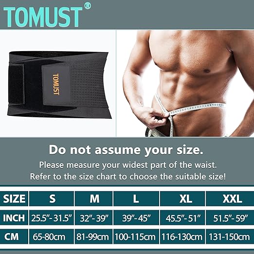 Back Brace - Breathable Waist Belt Lumbar Support for Lower Back Pain Relief, Recovery, Sciatica, Scoliosis, Herniated Disc, Lifting, With Dual Adjustable Straps for Men/Women, M