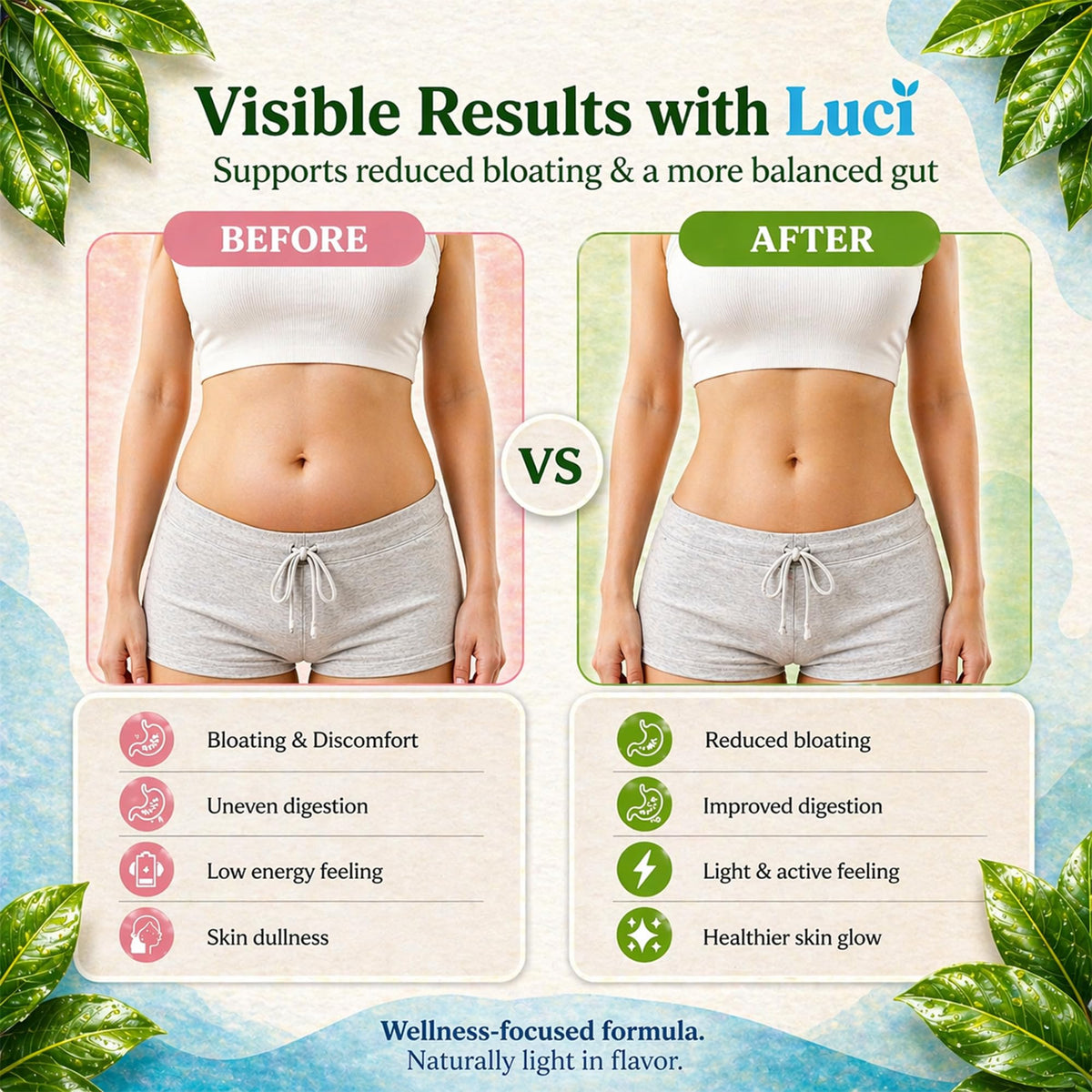 Luci Colostrum Powder 60 Servings 3 in 1 with Collagen Peptides and Acai, Bovine Colostrum for Gut Health, Bloating, Collagen Protein for Muscle, Skin, Hair, Nails and Immunity, Gluten & Fat Free 180g