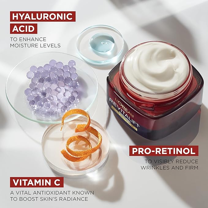 L'Oreal Paris Revitalift Triple Power Face and Neck Moisturizer, Anti Aging Face Cream with Broad Spectrum SPF 30, Pro-Retinol, Hyaluronic Acid and Vitamin C, 1 Kit