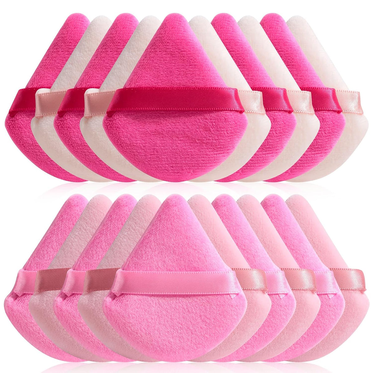 BS-MALL Makeup Sponge Set, Triangle Beauty Blender Puffs, 20 Pieces, Cosmetic Applicators (Pink)