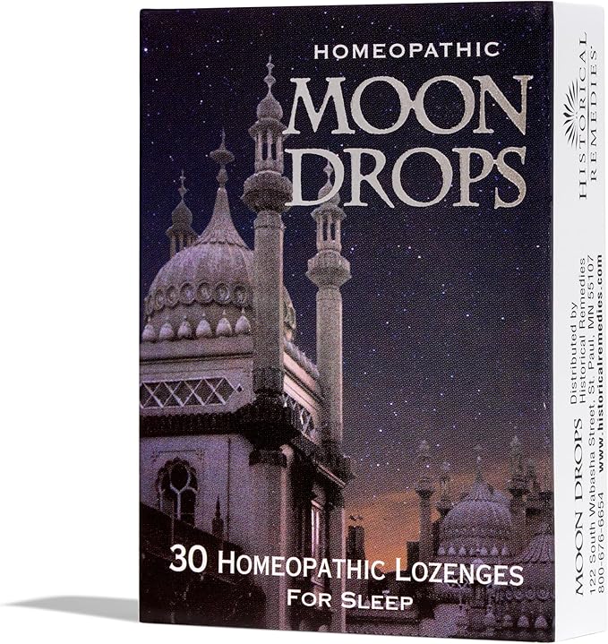 Moon Drops Sleep Aid Lozenges (1 Pack) | Homeopathic Vanilla Flavor Supplement, Non-Habit Forming Vegan Gluten-Free Sleep Support Including Coffea Cruda 12X