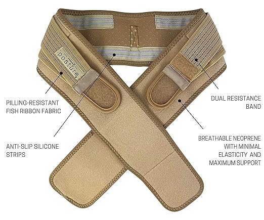 Sacroiliac Hip Belt for Women and Men That Alleviates Sciatic, Pelvic, Lower Back, Leg and Sacral Nerve Pain Caused by Si Joint Dysfunction| Trochanter Brace (Plus, Nude)
