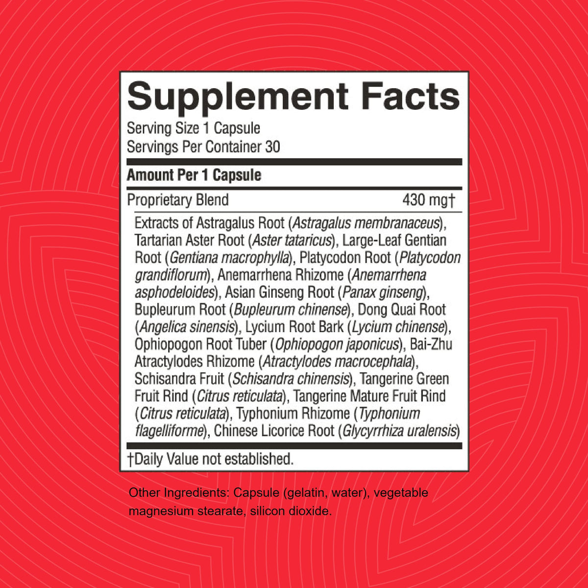 Nature's Sunshine Lung Support Chinese TCM Concentrate, 30 Capsules