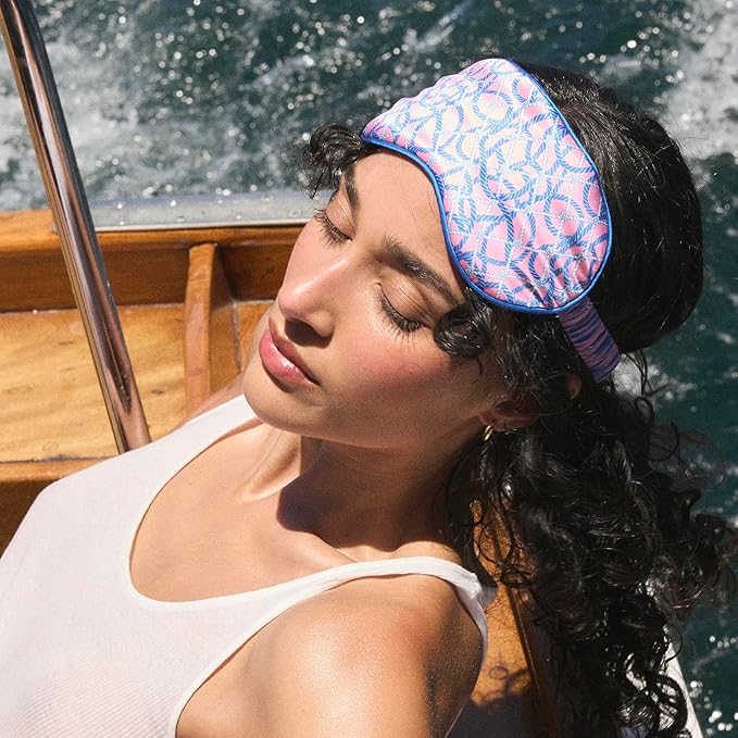 slip Pure Silk Sleep Mask - Yacht Club | 100% Mulberry Silk, Ultra Soft & Comfortable | Blocks Light for Restful Sleep| Gentle on Skin & Hair, Ideal for Travel & Home