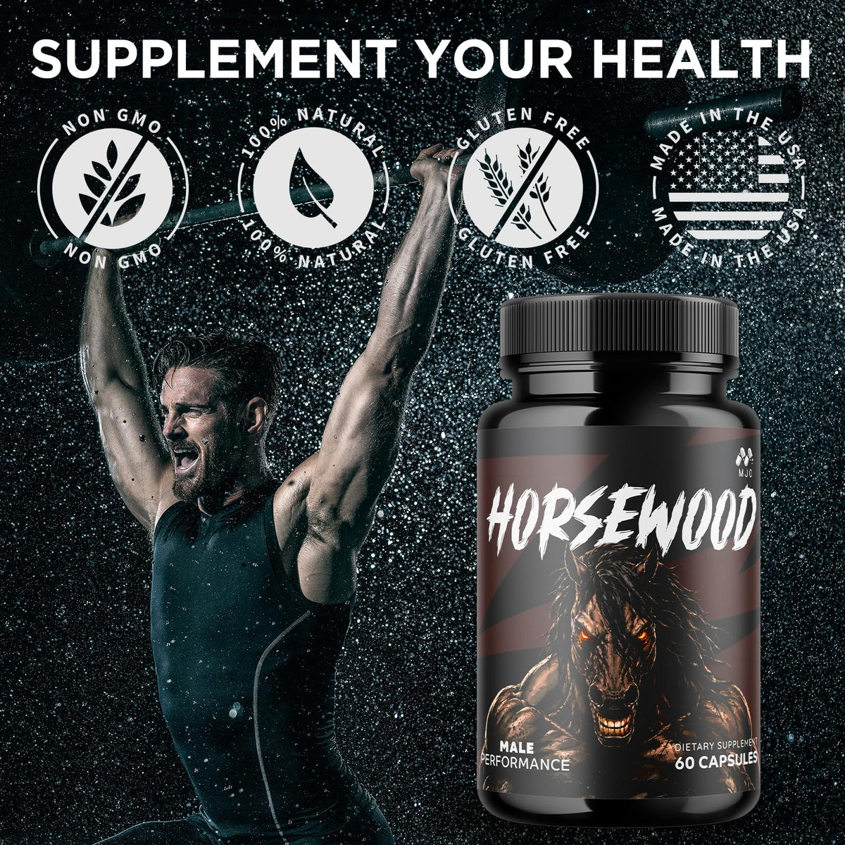 (2 Pack) Horsewood Capsules, Official Horsewood Pills for Men with All Natural Ingredients, Max Strength Supplement with Premium Vitamins Supporting Optimal Wellness and Advanced Health (120 Capsules)
