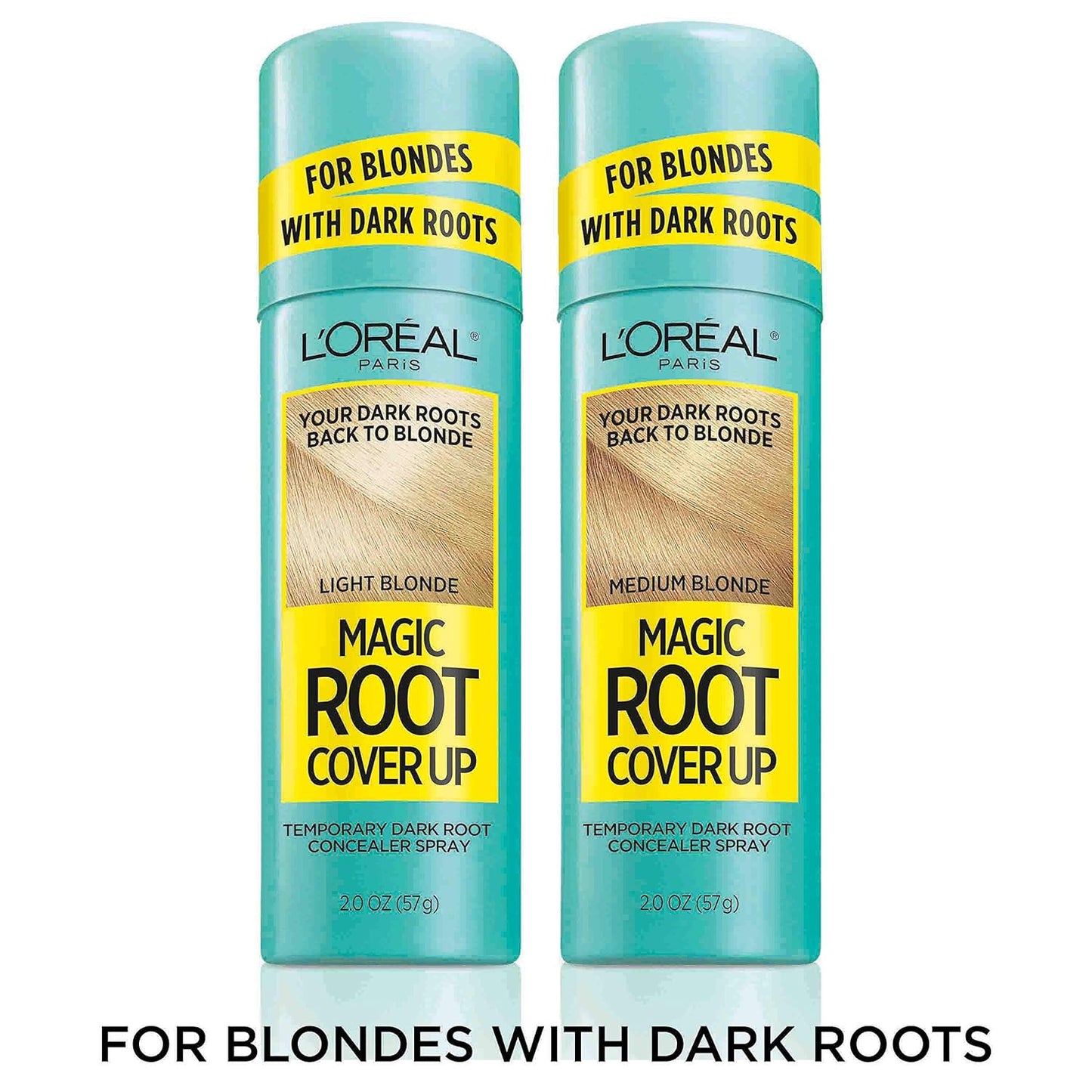 L'Oreal Paris Magic Root Cover Up Concealer Spray for Blondes, Medium Blonde, 2 fl. oz., Ammonia and Peroxide Free, Suitable for Medium Blonde Hair Color