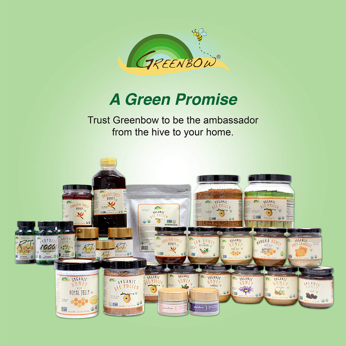 GREENBOW Propolis 1000mg_NonGMO Made with Organic Propolis_60 Capsules_VEGAN CAPSULES