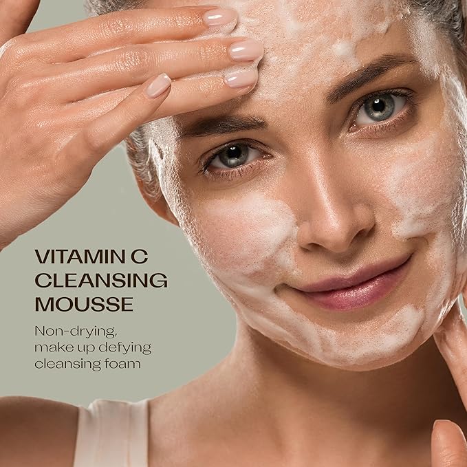 Trilogy Vitamin C Cleansing Mousse, Antioxidant Balancing Facial Cleanser, 150mL