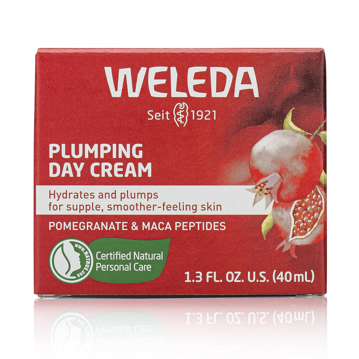 Weleda Face Care Plumping Day Cream, 1.3 Fluid Ounce, Plant Rich Moisturizer with Pomegranate and Maca Root Peptides