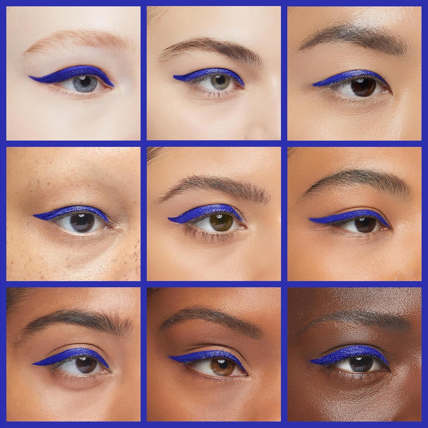 Erinde Blue Gel Eyeliner, Waterproof Cream Eyeliner Gel Pot, High-Intensity Pigments Long Lasting Smudge-Proof Eye Liner Halloween Makeup, Waterline Matte Eye Liner with 2PCS Brushes, 03 Blue