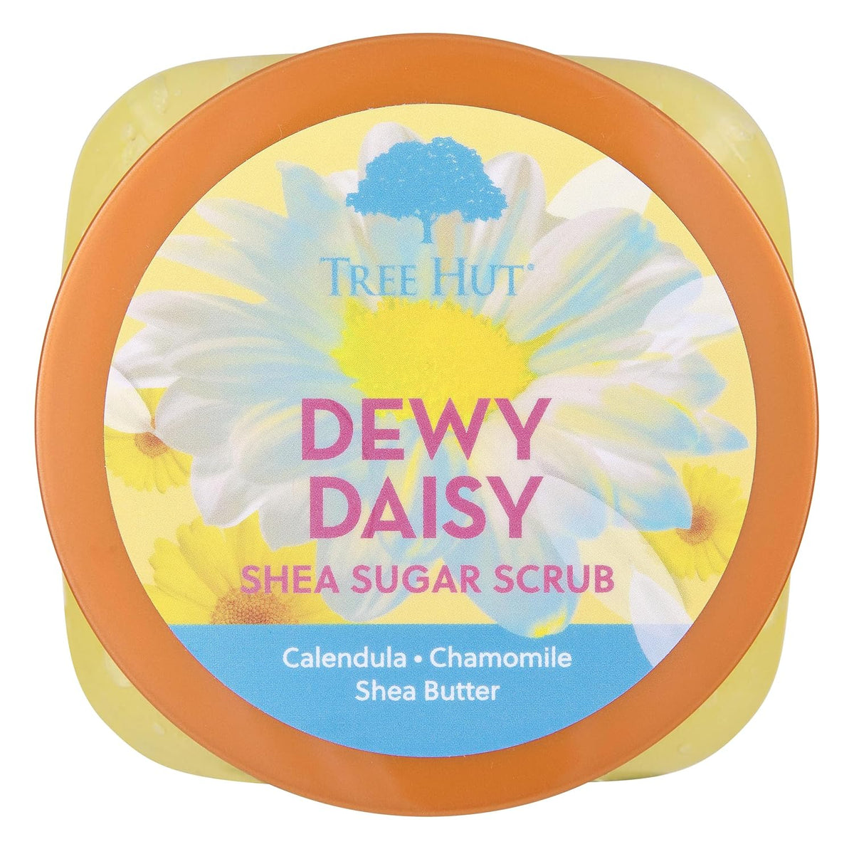 Tree Hut Dewy Daisy Shea Sugar Scrub | Exfoliating Body Scrub Removes Dead, Dry Skin for a Soft & Hydrated Feel | Nourishing Essential Body Care | 18 fl oz.