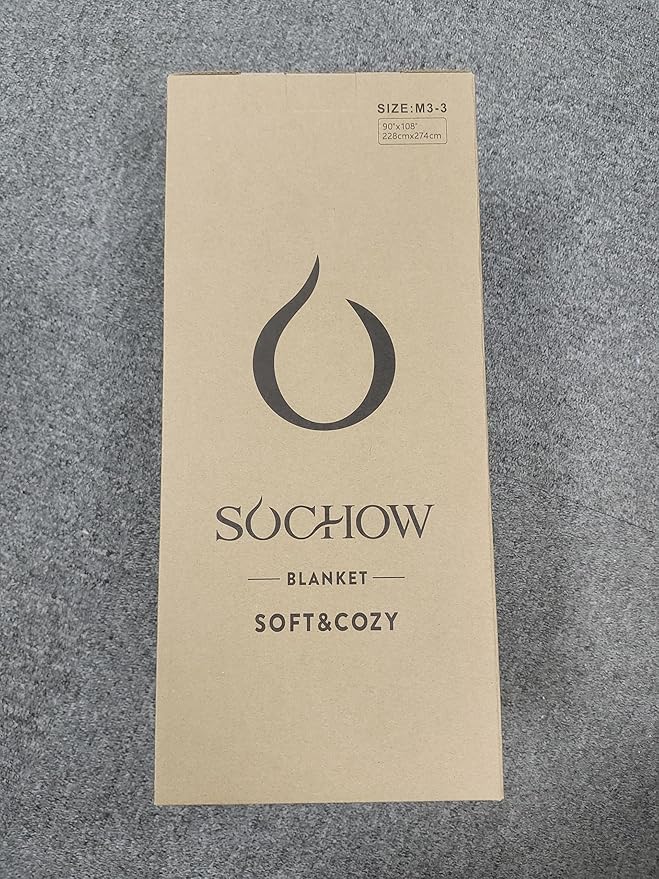 SOCHOW Sherpa Plaid Fleece Throw Blanket, Double-Sided Super Soft Luxurious Bedding Blanket 90 x 108 inches, Blue