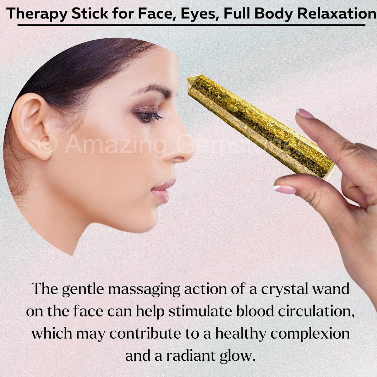 Amazing Gemstone Bronzite Crystal Wand Massage Stick - Pelvic Wand Gua Sha for Adults - Crystals and Healing Stones Massage Wands for Adults Gifts (Pointed)