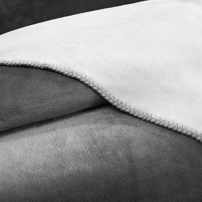 Calvin Klein - King Blanket, Super Soft Plush Bedding, Luxury Bed Blanket, Oeko-Tex Certified (Modern Reversible Solid Grey, King)