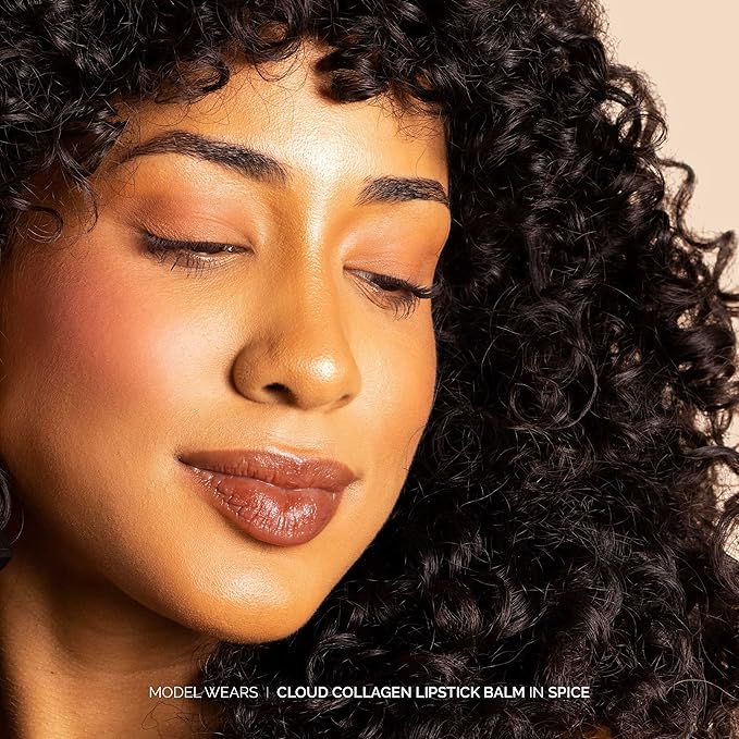 Fitglow Beauty - Cloud Collagen Lipstick Matte Balm | Vegan, Woman-Owned Clean Beauty (Spice, 0.14 oz | 4 g)