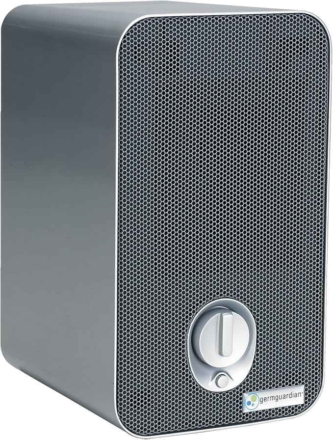 GermGuardian Air Purifier with HEPA Filter, Removes 99.97% of Pollutants, Covers up to 338 Sq. Foot Room in 1 Hr, UV-C Light Helps Reduce Germs, Zero Ozone Verified, 2-Pack, 11", Silver, AC41002PK