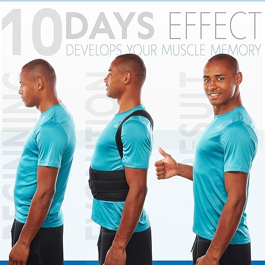 Back Brace Posture Corrector for Men and Women - Adjustable Posture Brace for Upper and Lower Back Pain Relief - Muscle Memory Support Straightener (Small)