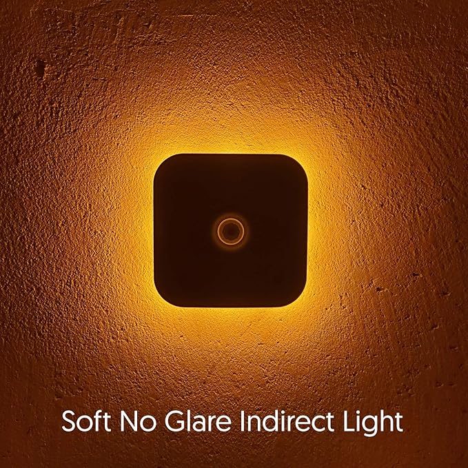 Sleep Aid LED Motion Sensor Portable Rechargeable Night Light Motion Activated Auto Sensor, Promotes melatonin Production and Healthy Sleep, ON-Off-Auto-Brightness Toggle, 2-Pack (Amber)