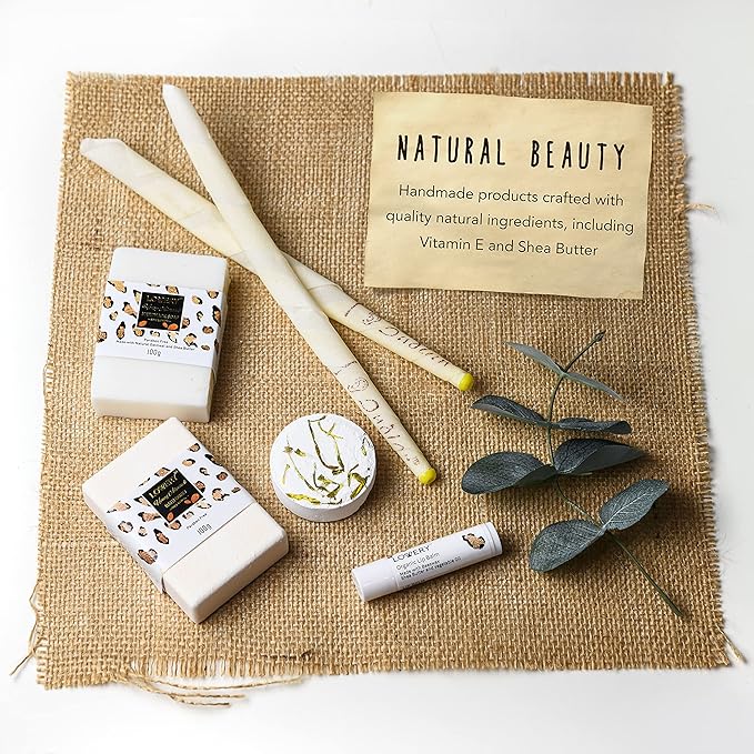Mothers Day Home Spa Kit in Honey Almond Scent, Bath Gift Basket with Vit E-Rich Bath Essentials, Tumbler, Ear Candles, Bath Oil, Salts, Shower Steamer, Organic Lip Balm & More in Leopard Basket, 21Pc