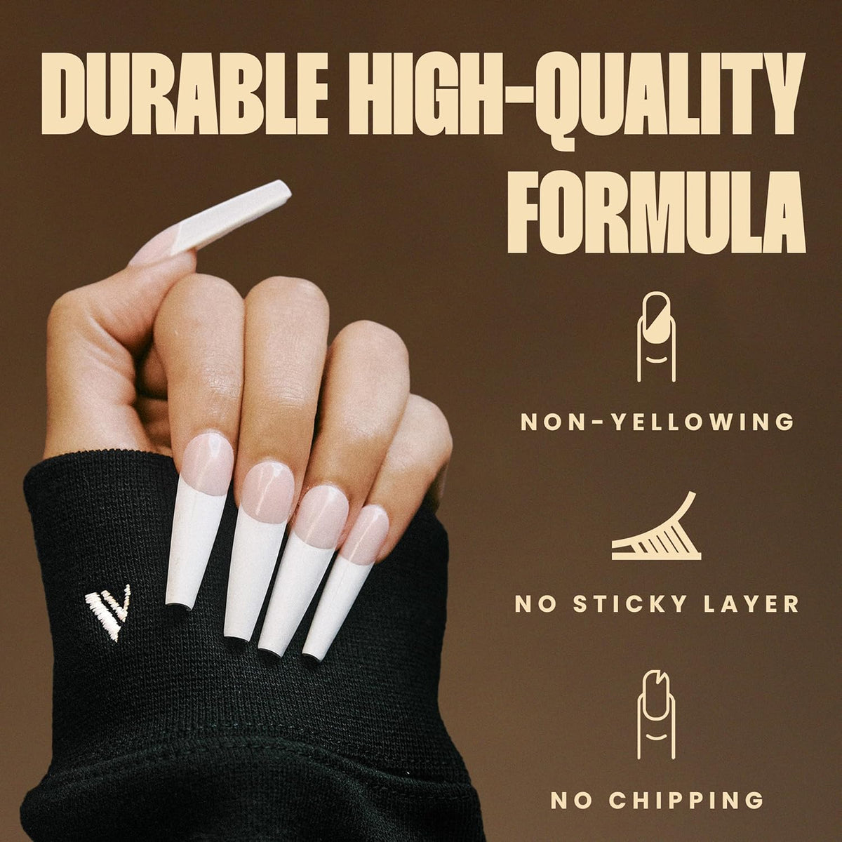 V Beauty Pure No Wipe Gel Top Coat - Long Lasting UV Top Coat Gel Nail Polish, Scratch and Stain Resistant, Durable, Non Yellowing, No Sticky Layer, Glossy - For Manicure & Pedicure - 15ml