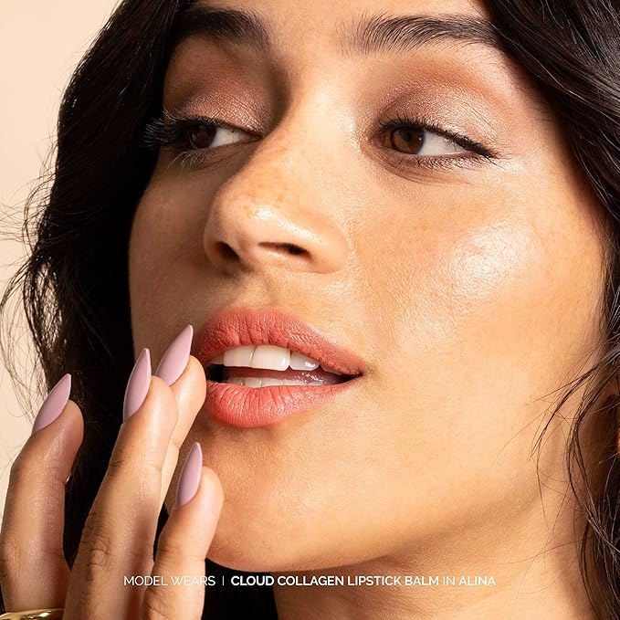 Fitglow Beauty - Cloud Collagen Lipstick Matte Balm | Vegan, Woman-Owned Clean Beauty (Alina, 0.14 oz | 4 g)