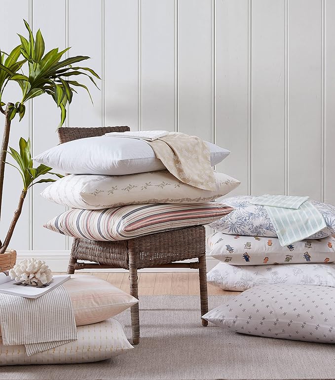 Tommy Bahama - King Sheets, Cotton Percale Bedding Set, Crisp & Cool, Stylish Bedding Set (Aloha Pineapple Green, King)