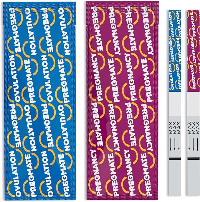 Pregmate 50 Ovulation and 20 Pregnancy Test Strips Predictor Kit