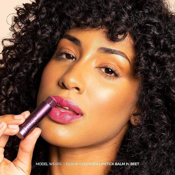 Fitglow Beauty - Cloud Collagen Lipstick Matte Balm | Vegan, Woman-Owned Clean Beauty (Beet, 0.14 oz | 4 g)