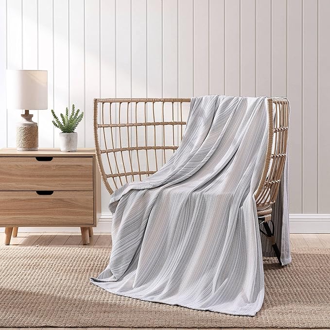 Tommy Bahama - King Blanket, Soft Cotton Bedding, Coastal Inspired Bedding Essentials (Sandy Shore Beige, King)