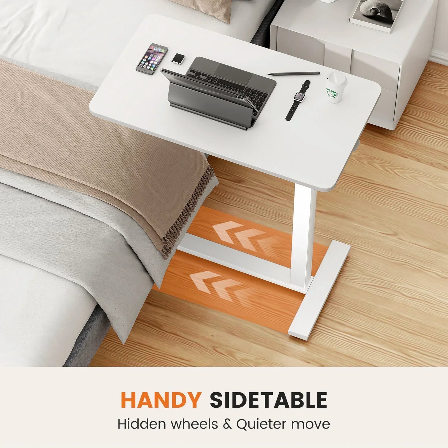 JHK Overbed Bedside Sofa Table